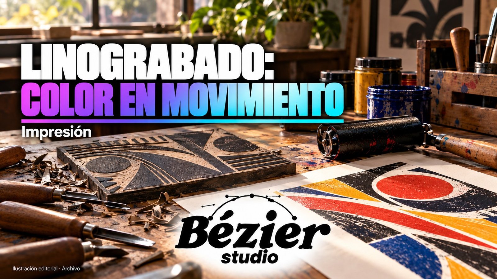 Claude Flight y el linograbado: imprimir la velocidad con pocos colores