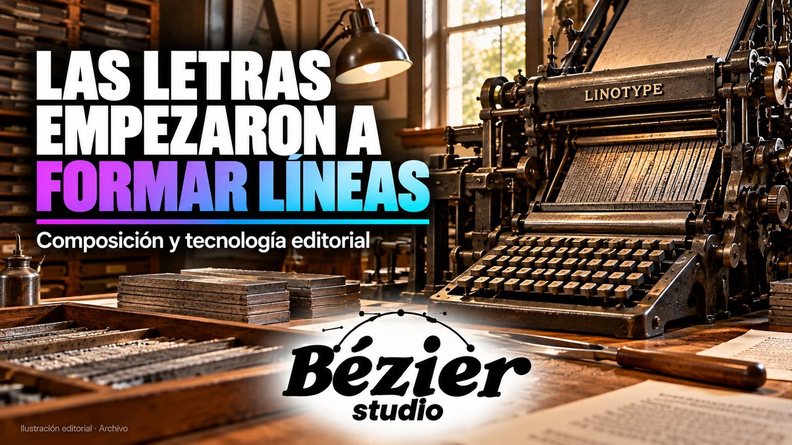Linotype convirtió la composición de texto en una operación por líneas