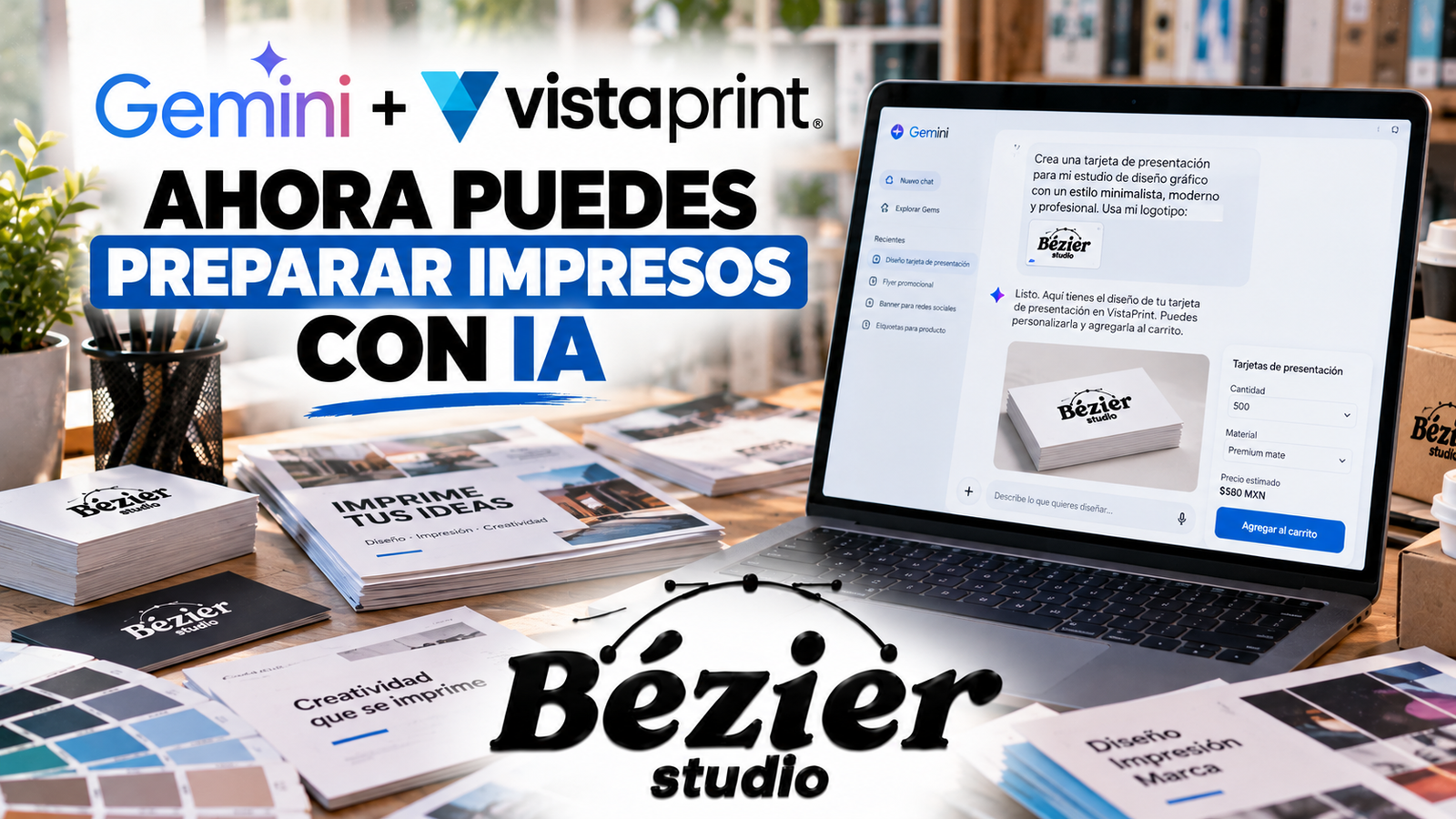 ¡Adiós a diseñar desde cero! VistaPrint y Google Gemini permitirán crear productos impresos con inteligencia artificial