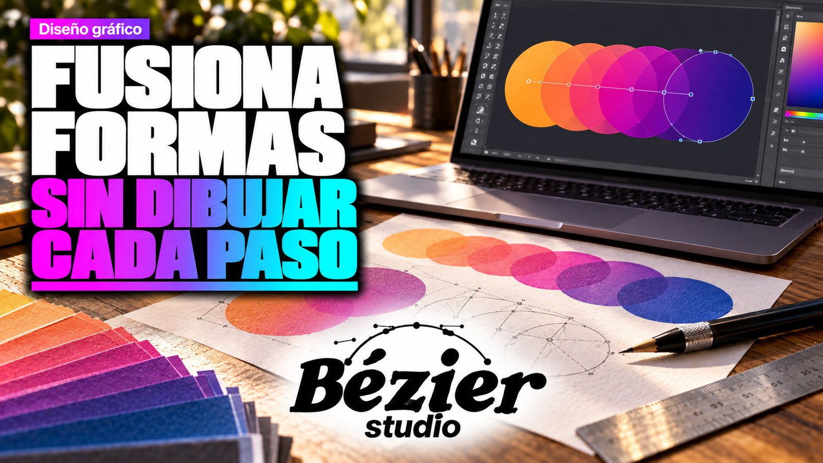 Fusión en Illustrator: crea una secuencia de formas con pasos editables