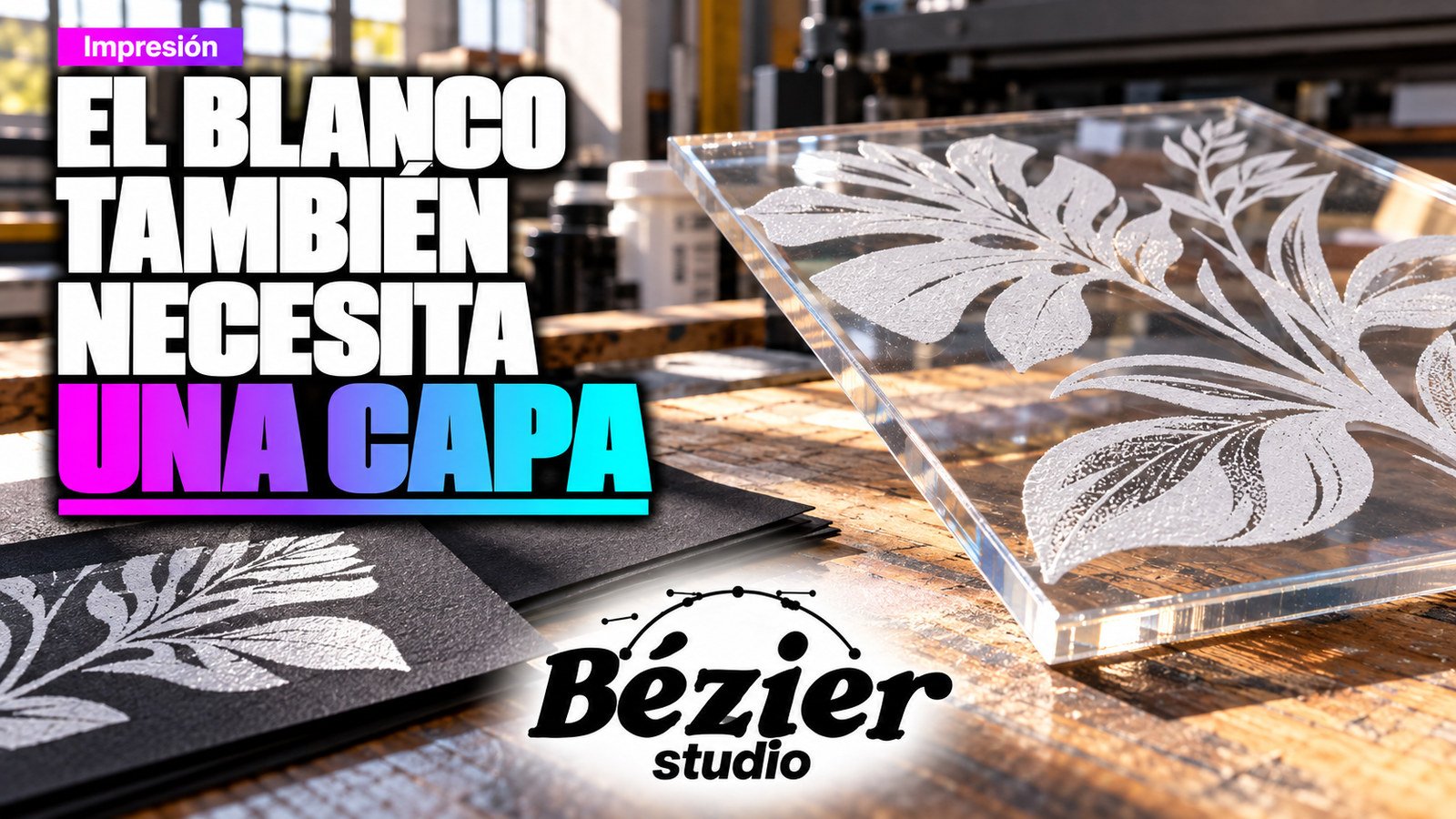 Tinta blanca de base: lo que cambia al imprimir sobre un material transparente