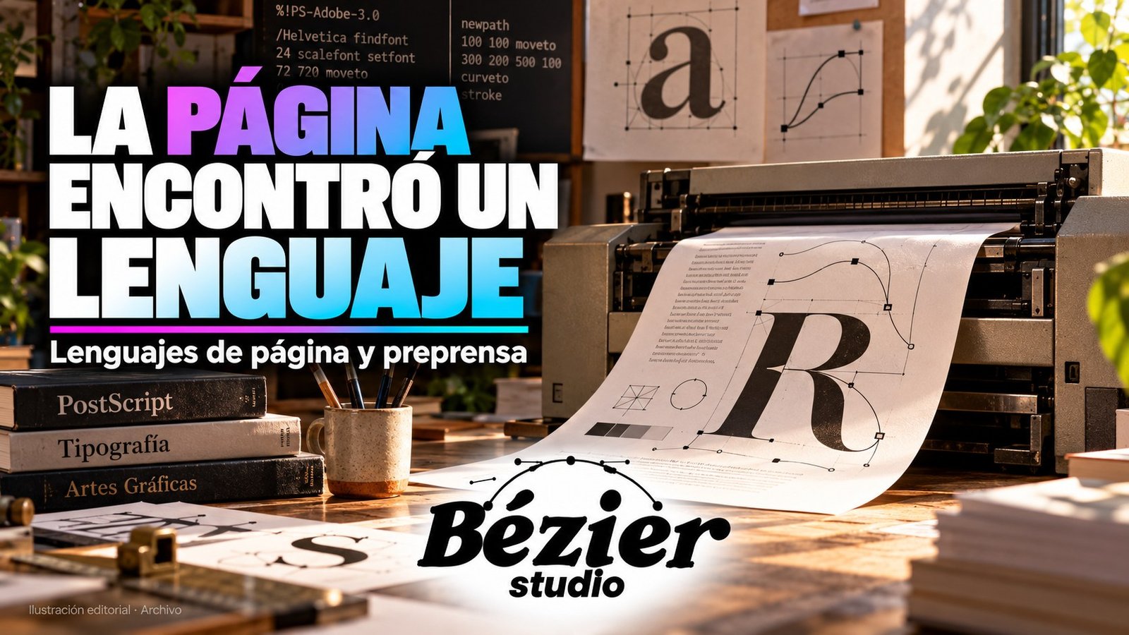 PostScript dio a la página un lenguaje para llegar a la impresora