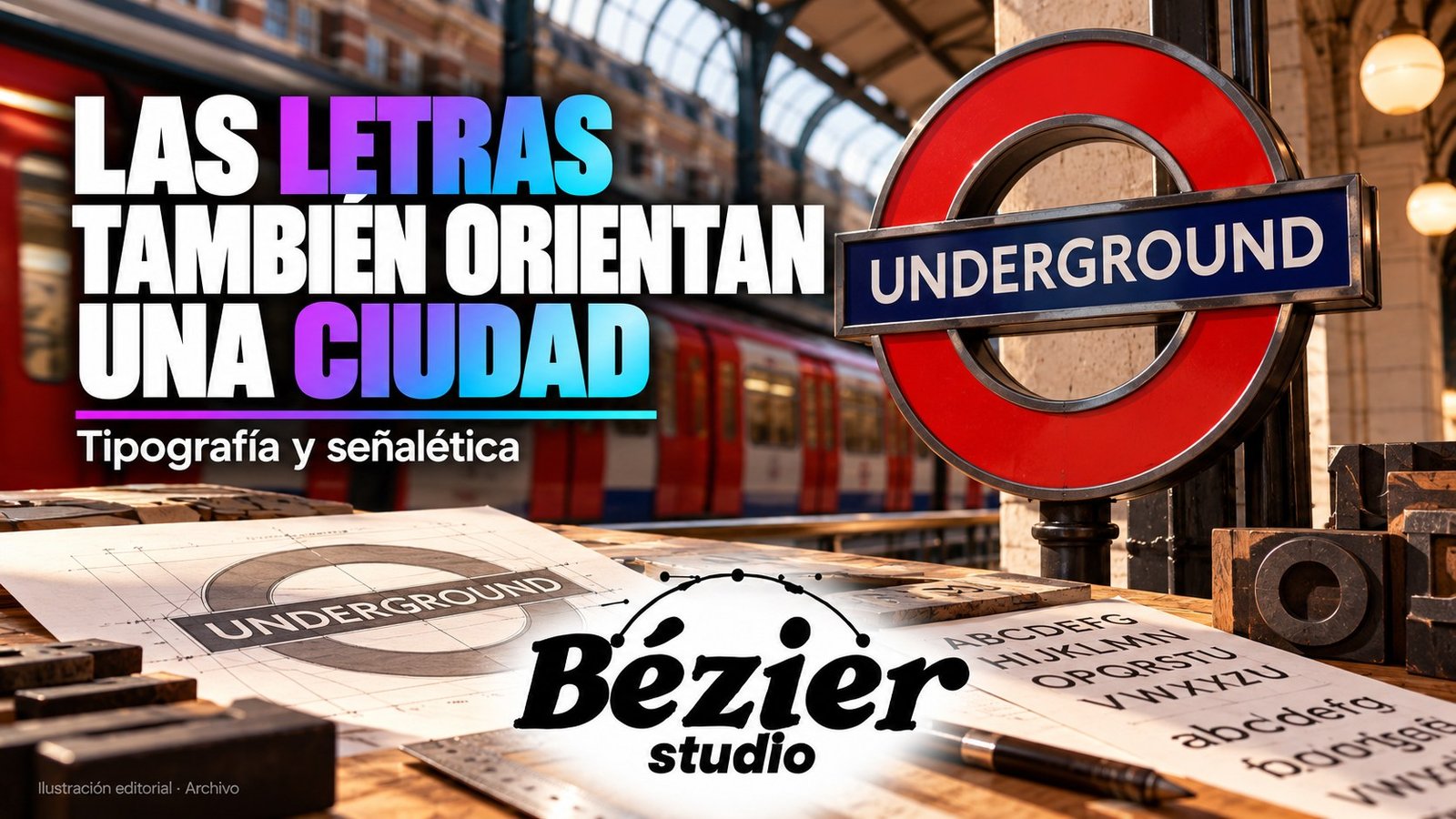 Johnston convirtió la tipografía en una señal de identidad del transporte de Londres