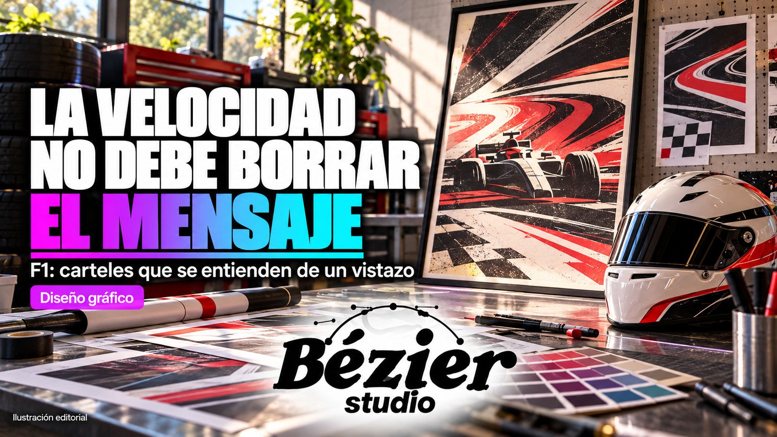 F1: un cartel puede transmitir velocidad y seguir siendo imposible de leer