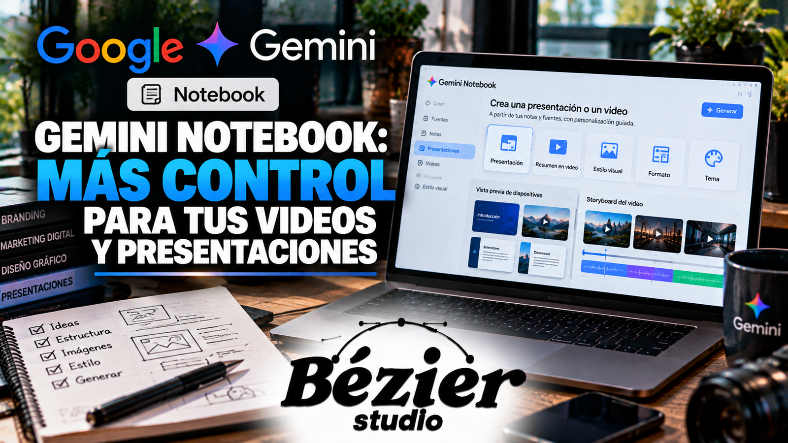 ¡Google actualiza Gemini Notebook! Ahora puedes dirigir tus videos y presentaciones con IA