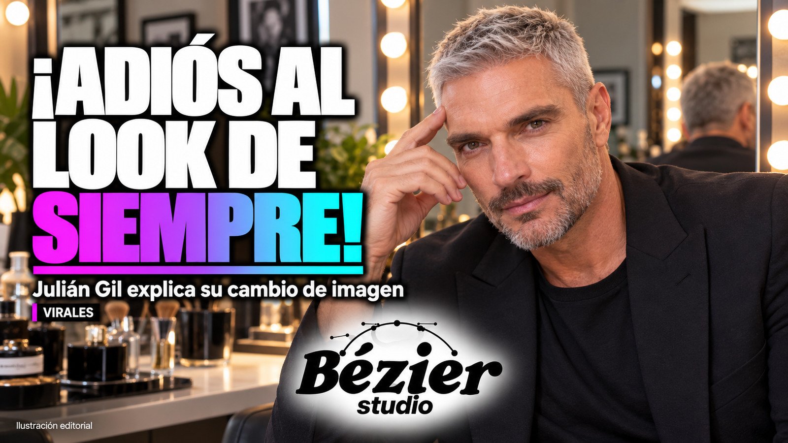 Julián Gil estrena cabello plateado y aclara qué tuvo que ver Valeria Marín