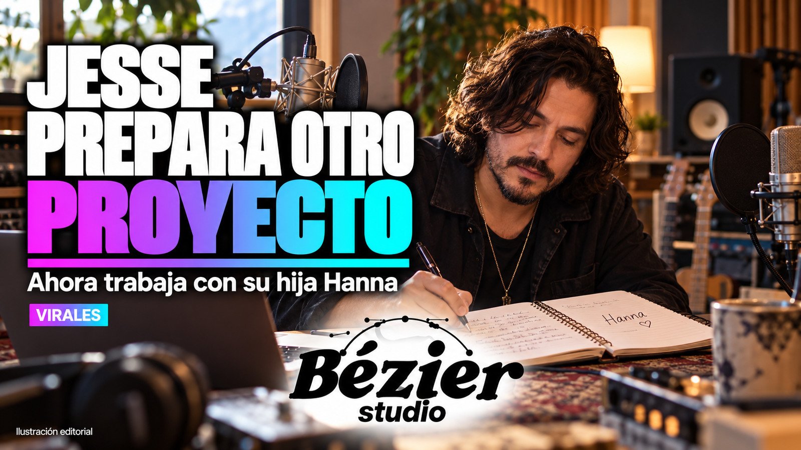 Jesse Huerta trabaja con su hija Hanna: el proyecto musical que todavía guarda sus detalles