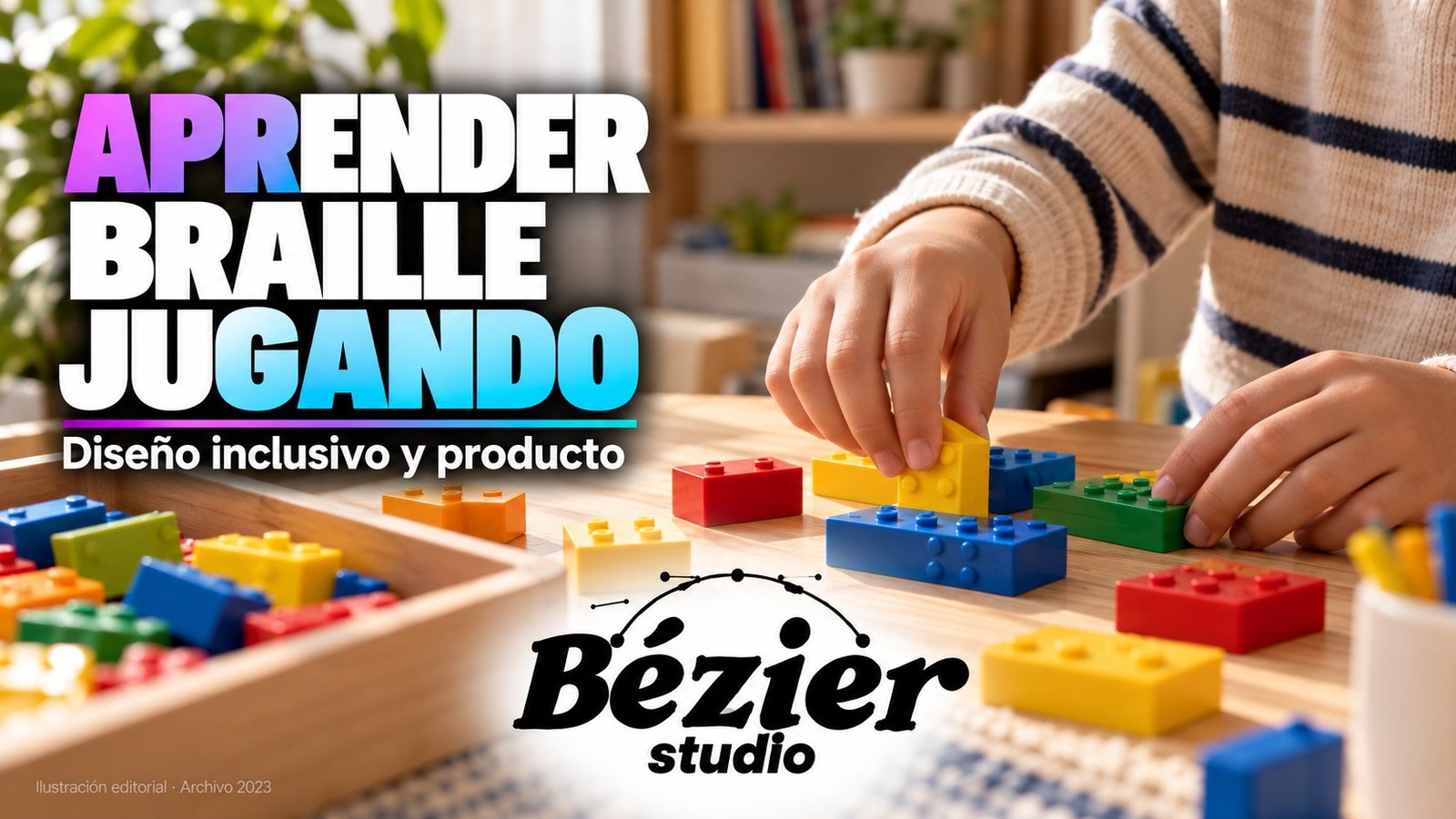 LEGO llevó sus bloques braille a los hogares para compartir el aprendizaje