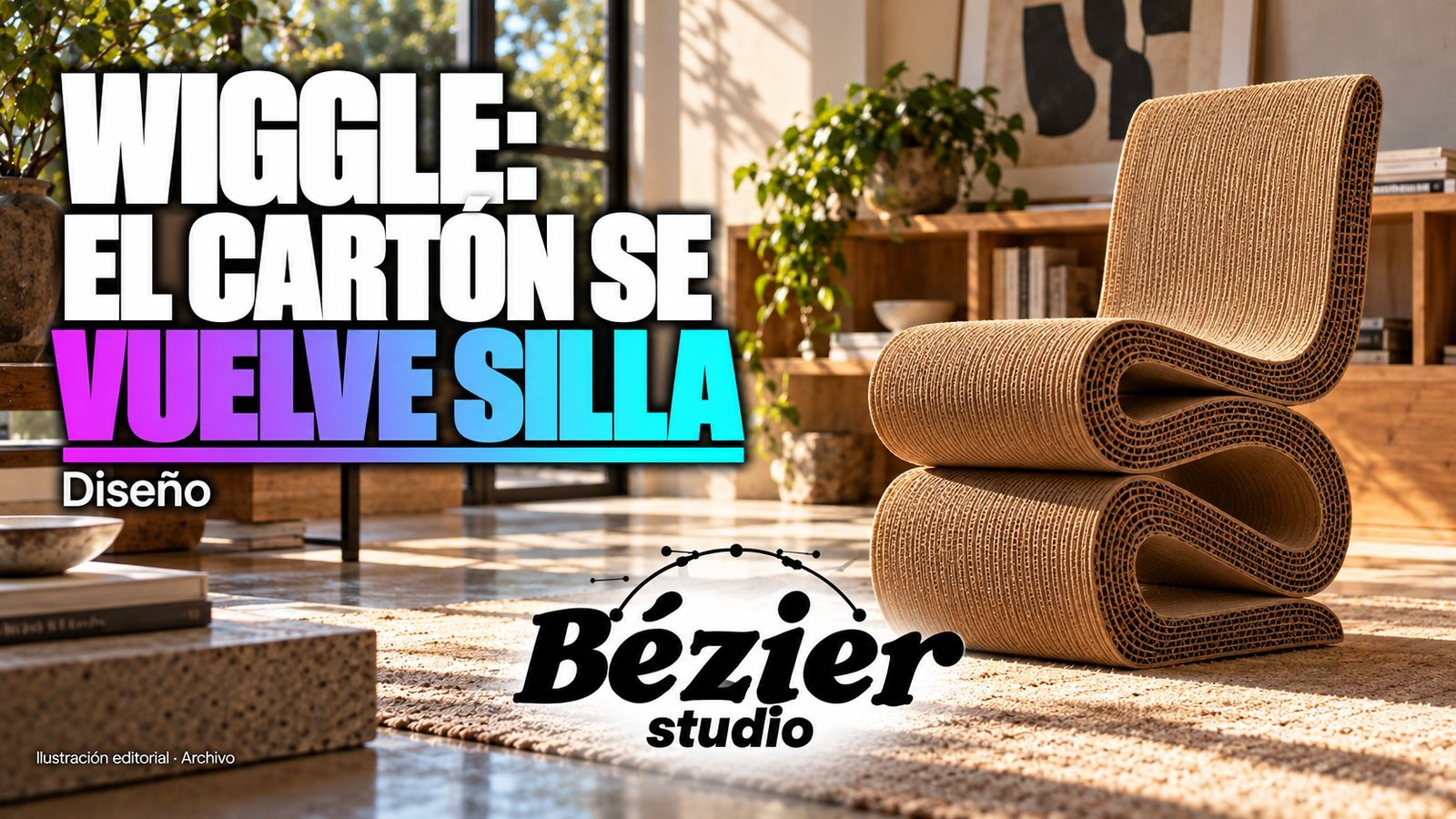 Wiggle Side Chair convirtió el cartón corrugado en una estructura para sentarse