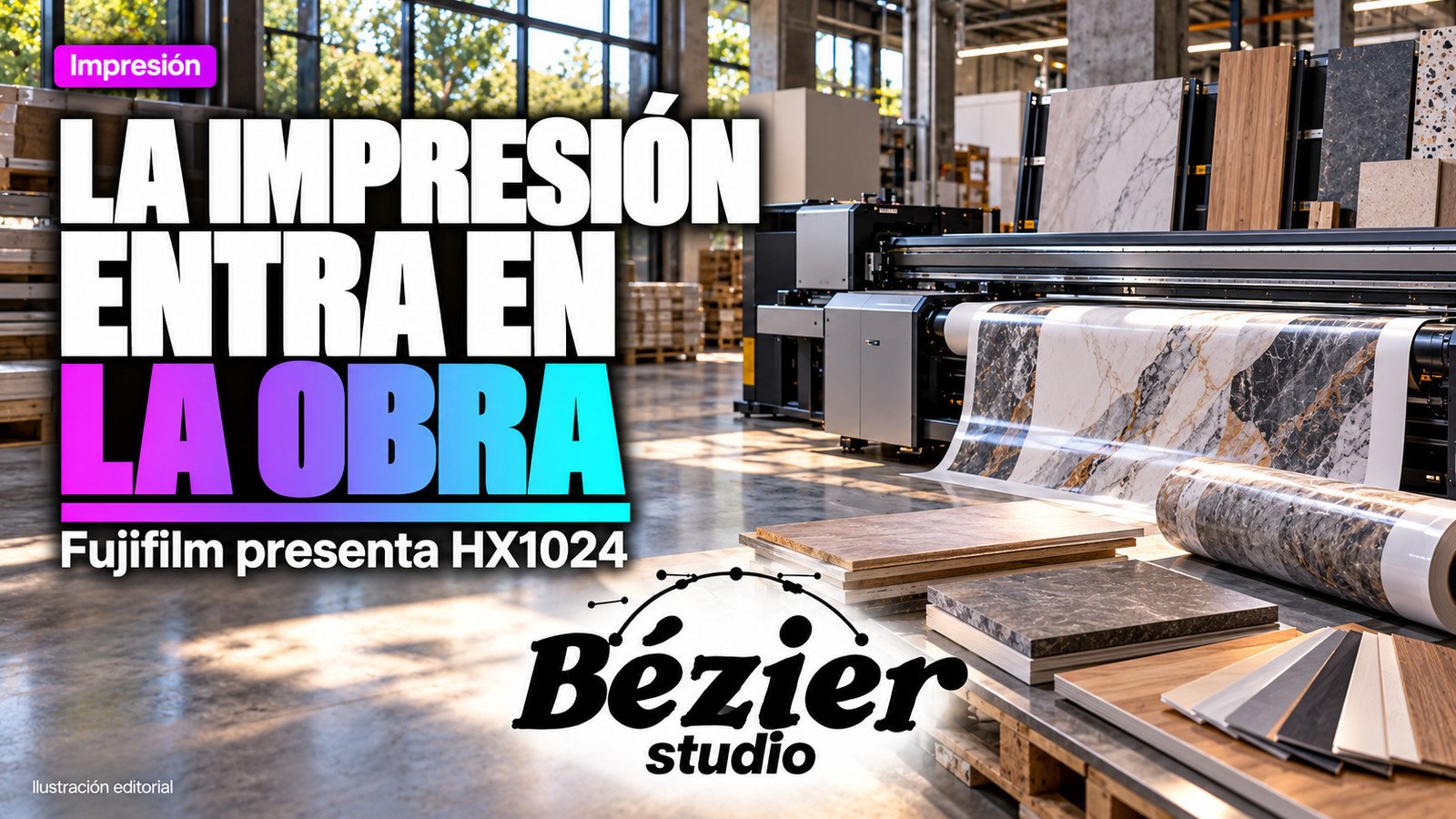 La impresión entra en la obra: Fujifilm lleva personalización a materiales de construcción